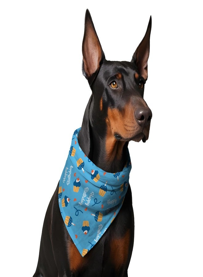 W Brings Happy Birthday Dog Bandana/Scarf with Cakes & Candles | This Stunning Gorgeous Design Dog Bandana Scarf is Perfect Styling Accessory for Dogs One Size Fits All. - Image 4