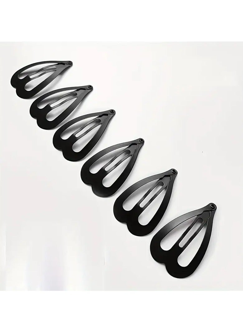 Goolsky مجموعة من 6 قطع من مشابك الشعر المعدنية على شكل قلب بتصميم مقطوع - مثالية للاحتفالات بيوم الاستقلال - Image 1