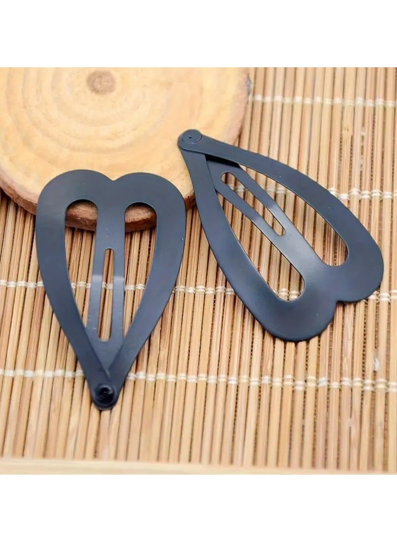 Goolsky مجموعة من 6 قطع من مشابك الشعر المعدنية على شكل قلب بتصميم مقطوع - مثالية للاحتفالات بيوم الاستقلال - Image 3