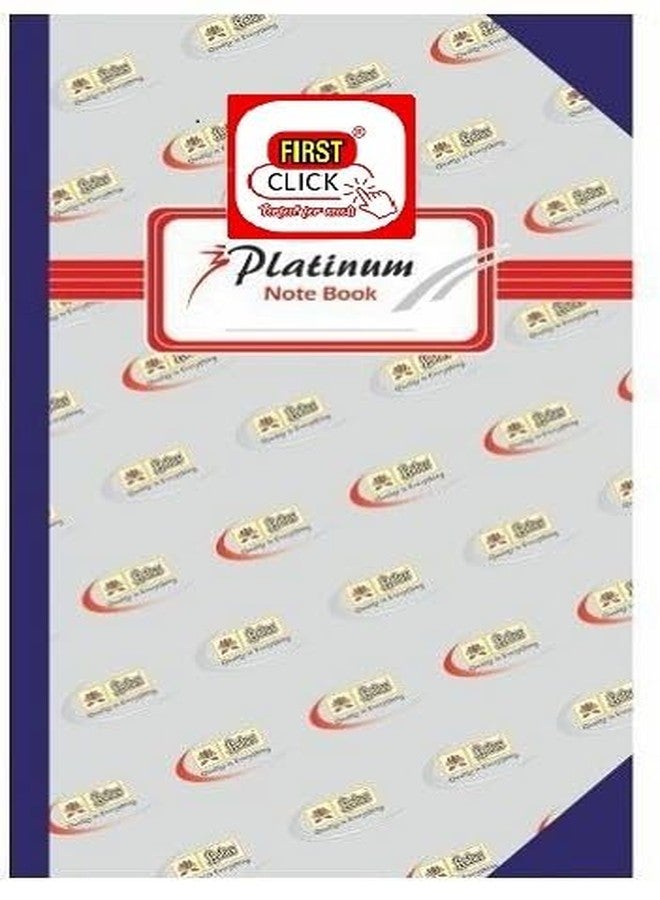 FIRST CLICK دفتر ملاحظات لوتس بلاتينيوم من فيرست كليك، 576 صفحة (غلاف مقوى)، غلاف قماشي، المقاس: 20.5 × 32.7 سم - Image 1