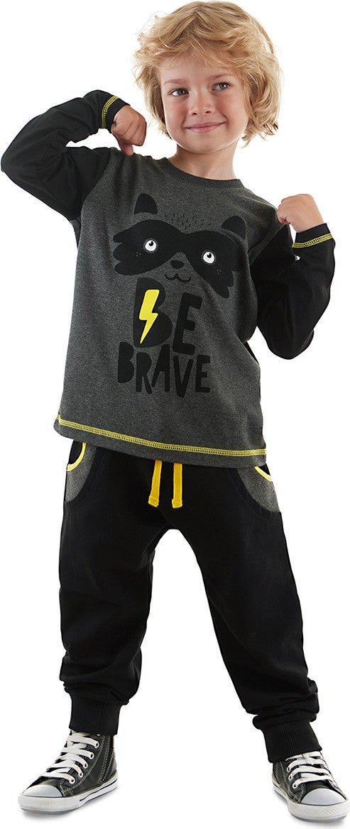 Denokids Be Brave Boy T-Shirt Pants Set  - Image 1