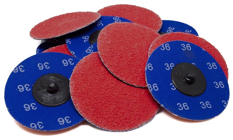 Benchmark Abrasives 3 Inch Sanding Discs Quick Change Ceramic - Drill & Die Grinder Sanding Disc for Deburring, Polishing, Rust Remover for Metal, Paint Stripper (25 Pack) - 60 Grit - Image 1