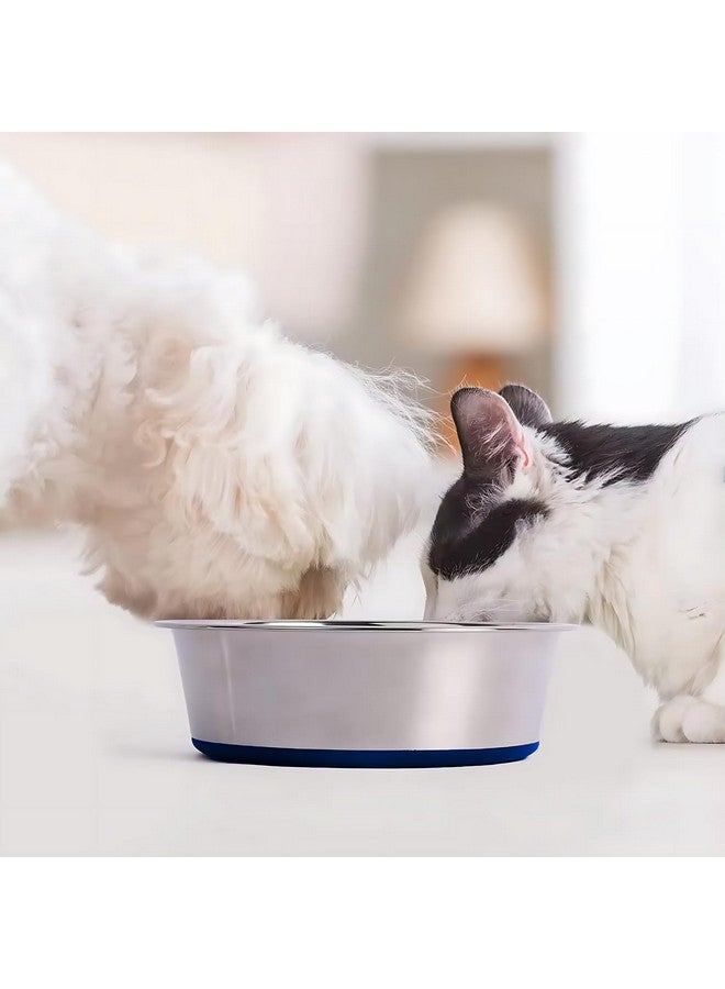 بتس إمباير وعاء طعام ثقيل للكلاب | وعاء طعام كبير للكلاب، وعاء طعام كبير الحجم للكلاب | قاعدة مطاطية ملتصقة بالسيليكون بنسبة 100% من الفولاذ المقاوم للصدأ | وعاء طعام للكلاب | أوعية طعام للكلاب والقطط والحيوانات الأليفة (عبوة من قطعتين سعة 1600 مل) - Image 4