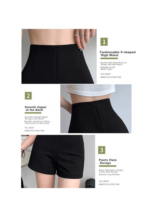Yishangmei Black Suit Shorts, Summer Women's Wear, New American-style Hot Girl Sports Casual Hot Pants, Slimming And Fitted - Image 3