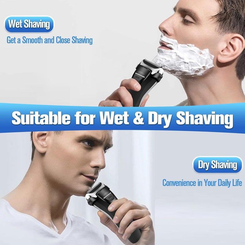 KASTWAVE Electric Shaver, Electric Razor for Men, Foil Shaver for Men Shaving, Men's Electric Shavers Cordless Rechargeable Mens Shaver for Clean Shave Wet Dry Shaving Kit for Men Face Body Beard Trimmers - Image 5
