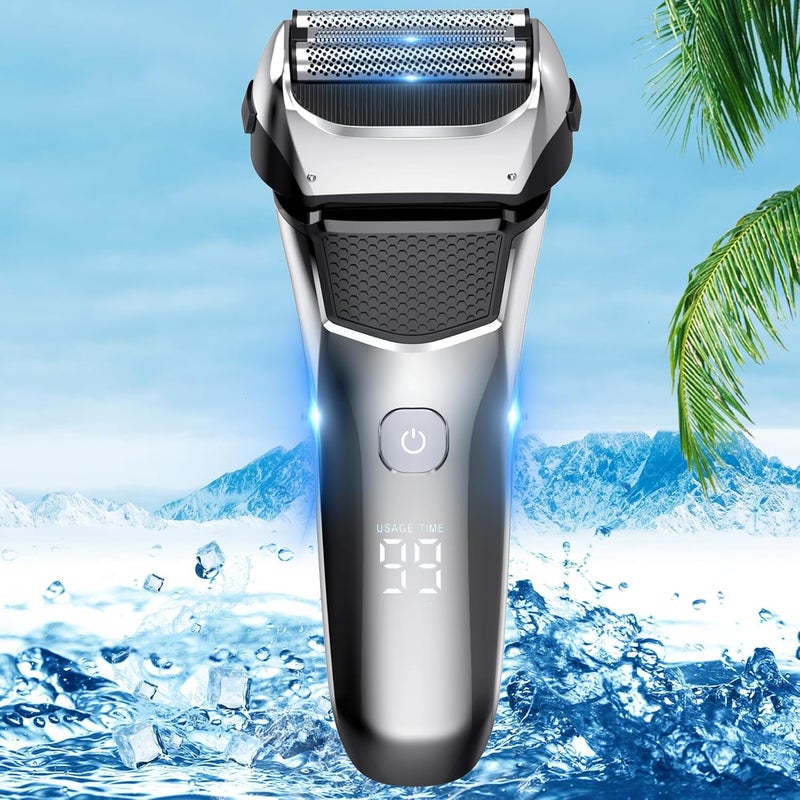 KASTWAVE Electric Shaver, Electric Razor for Men, Foil Shaver for Men Shaving, Men's Electric Shavers Cordless Rechargeable Mens Shaver for Clean Shave Wet Dry Shaving Kit for Men Face Body Beard Trimmers - Image 1