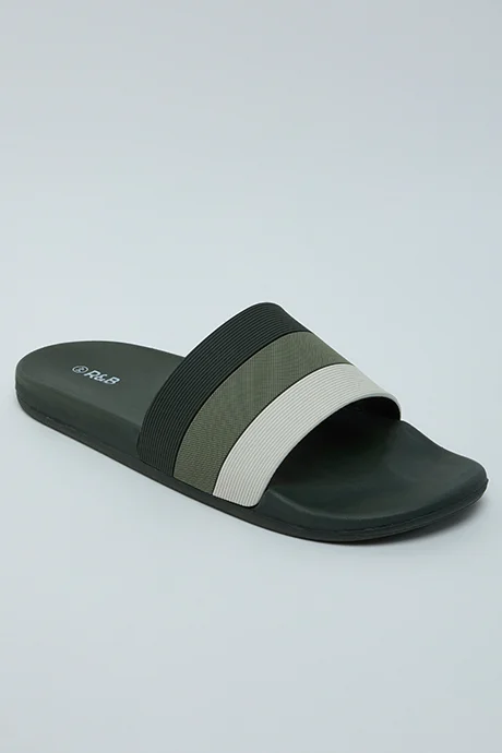 R&B Striped Slides