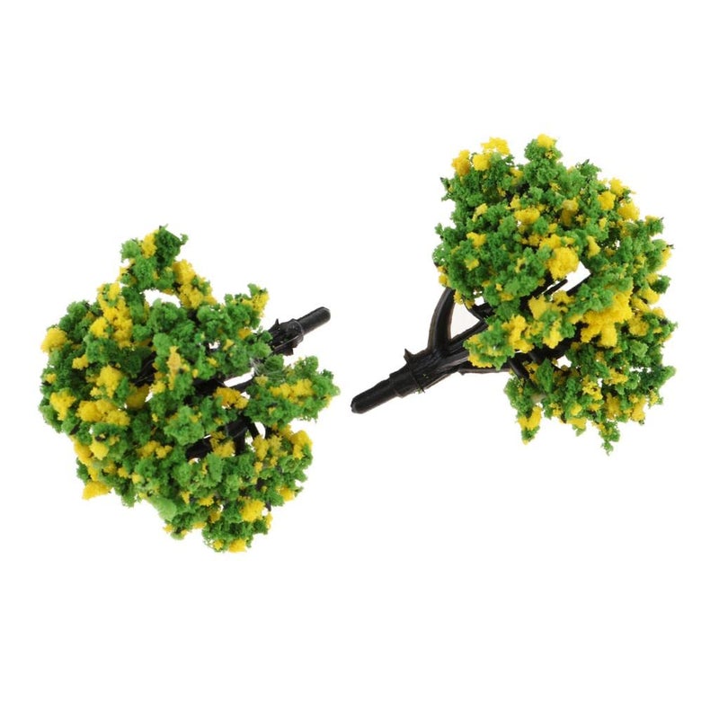 1 200 Scale Model Trees For Railroad Scenery Diorama Wargame Yellow Green - Image 4