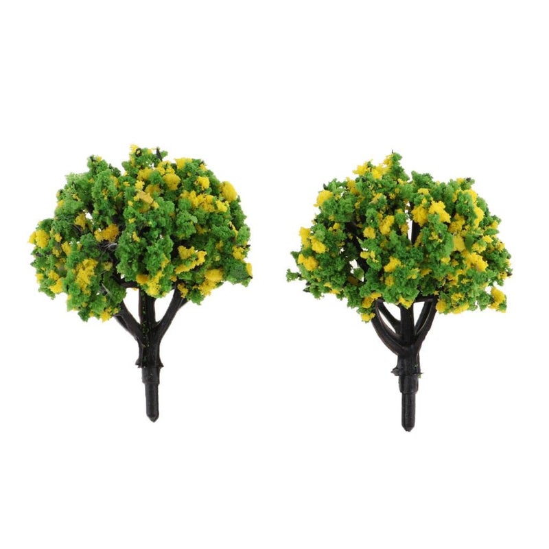 1 200 Scale Model Trees For Railroad Scenery Diorama Wargame Yellow Green - Image 5