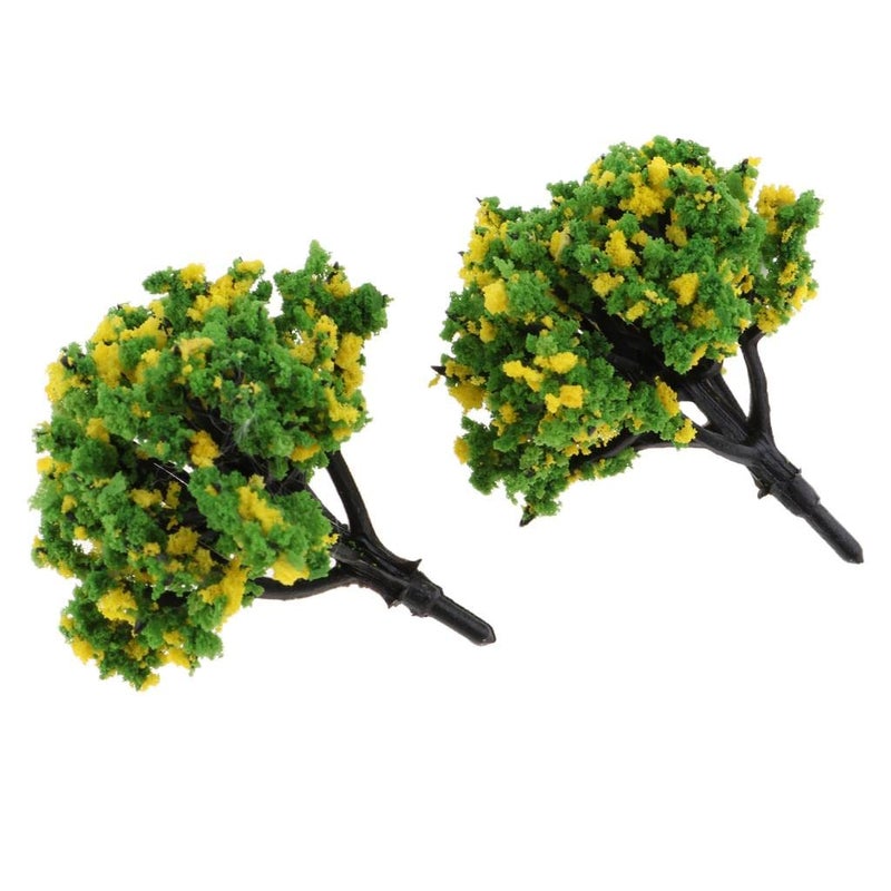 1 200 Scale Model Trees For Railroad Scenery Diorama Wargame Yellow Green - Image 3
