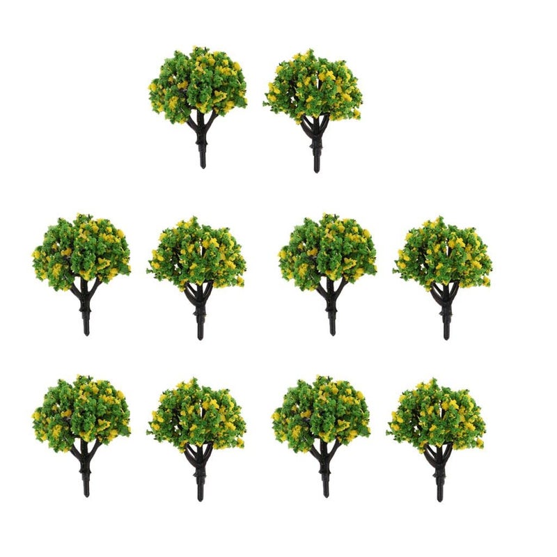 1 200 Scale Model Trees For Railroad Scenery Diorama Wargame Yellow Green - Image 2