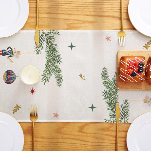 ZCHOMI Christmas Nutcracker Table Runner 13x72 Inch Gift Box Merry Christmas Seasonal Kitchen Dinning Table Decoration for Home Party Decor - Image 5