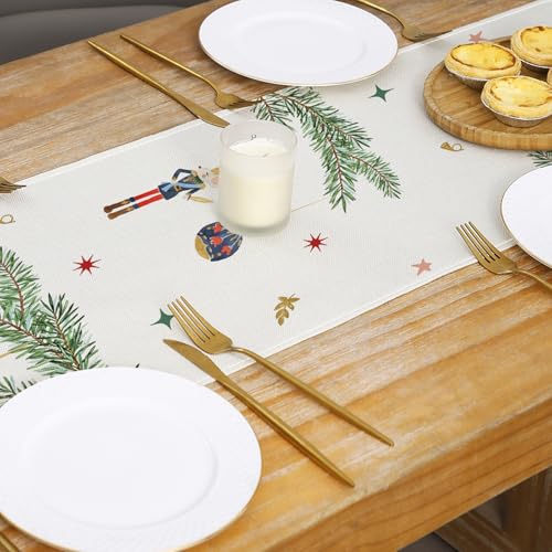 ZCHOMI Christmas Nutcracker Table Runner 13x72 Inch Gift Box Merry Christmas Seasonal Kitchen Dinning Table Decoration for Home Party Decor - Image 4
