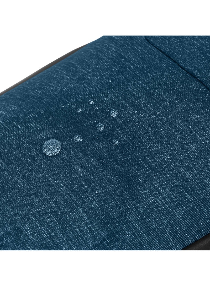 HIKE Unisex Crossbody Bag Water Resistant Anti-Theft Shoulder Bag with Built in USB Port and 3-Digit Combination lock for Business Travel Outdoor Shopping, HKSBYG-Blue - Image 5