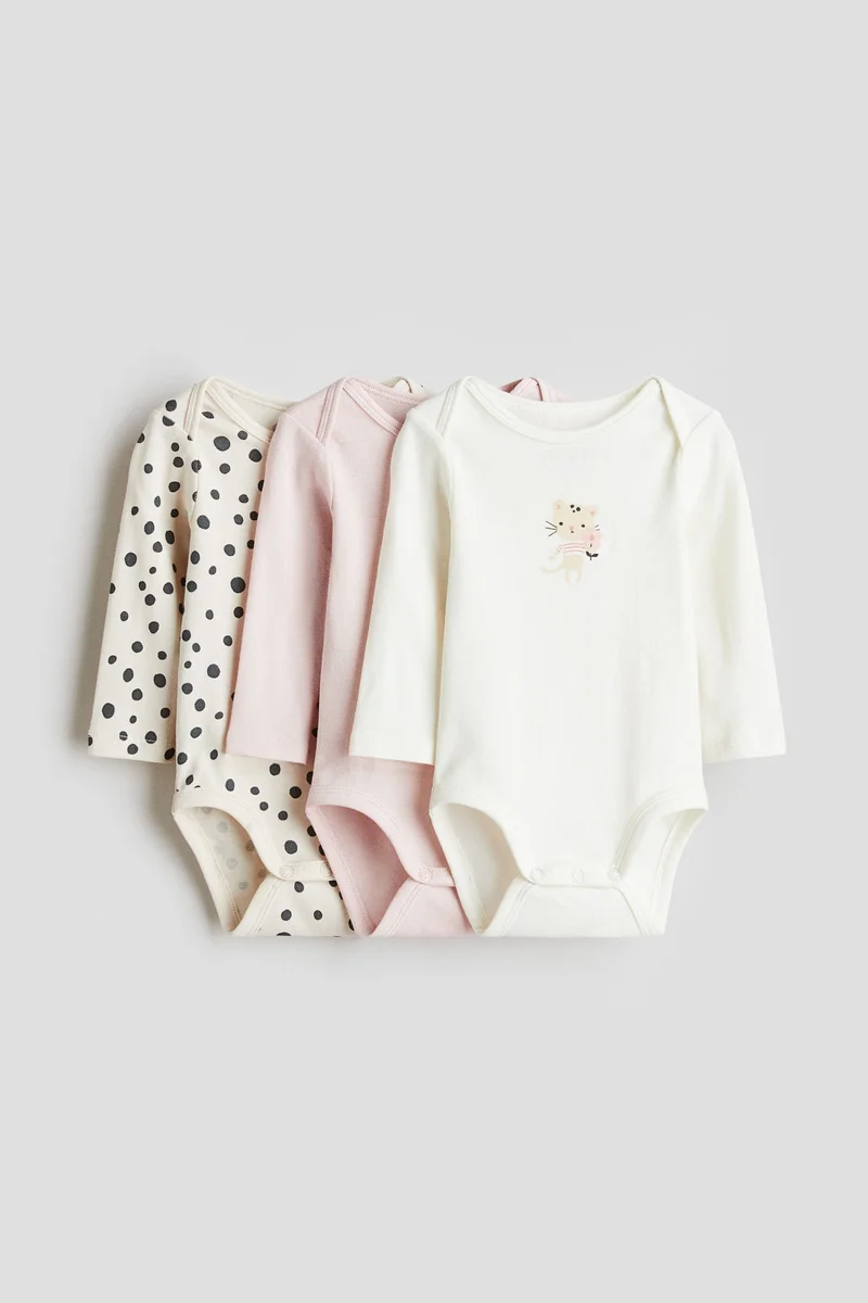 اتش اند ام بودي من الجيرسيه المزين بطبعات - عبوة من 3