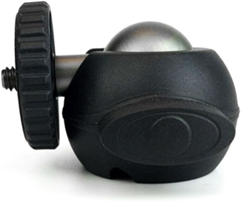 BGNing Mini Ball Head 360 درجة دوارة قابلة للتدوير، رأس دعامة فيديو بانورامي، محول تثبيت كاميرا بقطر 1/4 بوصة لمستقر الكاميرا ذو القاعدة الثلاثية (محدث باللون الأحمر) - Image 5
