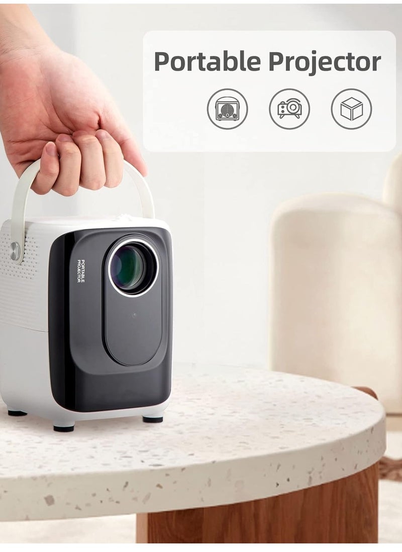 BORTONY - Mini Projector S10 5G WiFi Portable Video Projector 1920x1080P Smart Multimedia Projector 8000 Lumens Bluetooth Home Theater Cinema Movie Projector Support Bluetooth WIFI USB SD Card - Image 1