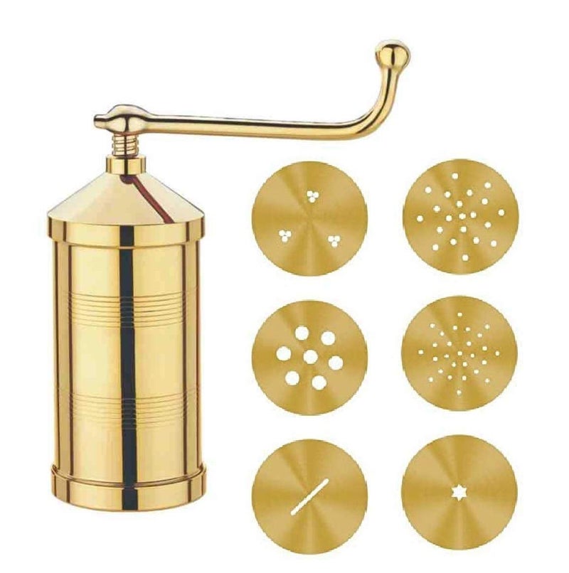SUPRO SUPRO Brass Sev Maker Machine Gathiya Sancha Press Murukulu Janthikulu Maker with Removable Bottom 450g  - Image 1