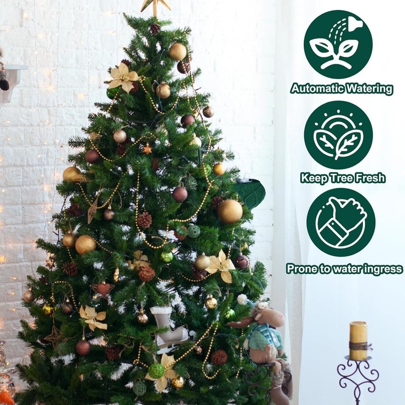Fantang 1Set Christmas Tree Watering Bags Slow Release with Green Christmas Socks, Automatic Holiday Trees Care and Watering System Device Xmas Tree Self Waterer Drip Irrigation Bags with Flow Regulators - Image 4