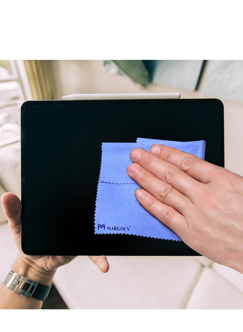 MARGOUN 24 Pack Microfiber Cleaning Cloth Premium Cloth for Glasses Lens Screens & More Grey Blue - Image 3