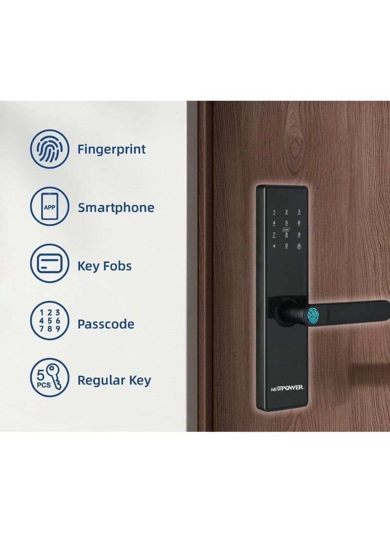 New Power Smart Lock – Fingerprint Door Lock, WiFi Door Lock with 6068 Mortise, Black Color This model features a sleek design and high-quality construction, offering advanced security and ease of use.  - Image 3