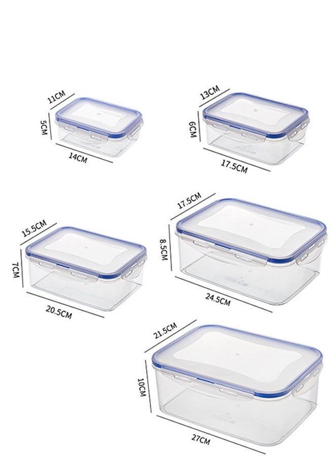 5PCS Fruit Storage Containers for Fridge Food Storage Container Set with Removable Strainer, Lid with Strainer, Fruit  Vegetable Crisper, BPA-Free Plastic Produce Crisper for Long-Term Freshness