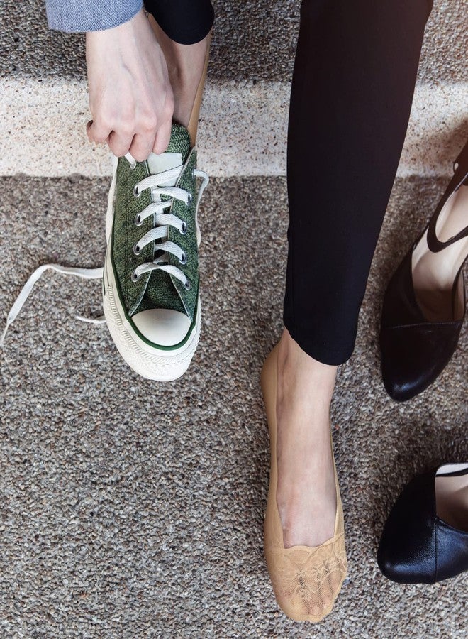 Sureio 10 Pairs Lace Ankle Socks Women's Lace No Show Socks Ruffle Low Cut Non Slip Casual for Summer Women(Low Cut) - Image 2