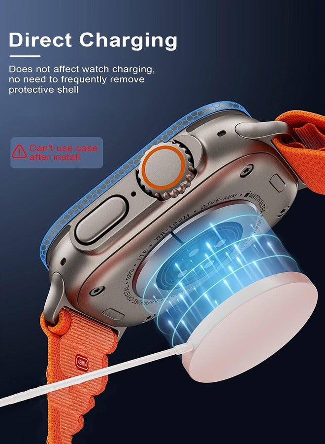 Beauenty 2 Pack Apple Watch Ultra 3/ Ultra Screen Protector 49mm, 9H Tempered Glass + Titanium Alloy Frame, Keep Original Touch Sensitive Lightweight Protective Film iwatch - Image 4