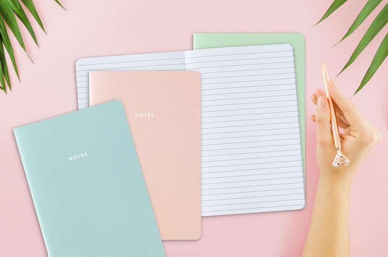 THiNKABLE Pastel Aesthetic Notebooks Set, Cute Journal Set 8 pack, A5 5.5 x 8.3 in 60 Pages, Simple Cover Notebook, Minimalist Journal for Women Lined Paper, Soft Cover Journals - Image 4