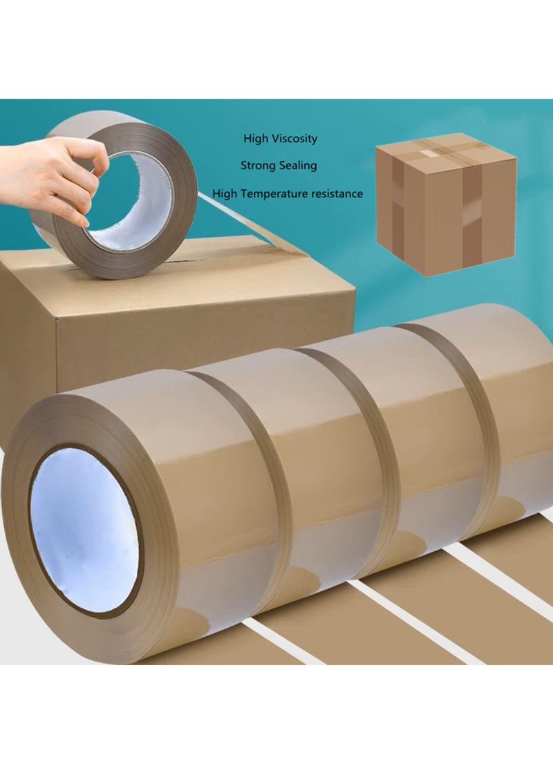 SYOSI Brown Packing Tape with Dispenser, 6 Rolls Heavy Duty Brown Packaging Tape Shipping Tape Refill Rolls, Carton Sealing Packaging Tape for Moving, Package, & Storage ( 2" X 110 Yards)  - Image 2