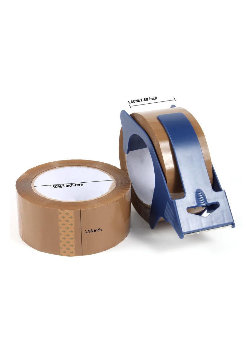 SYOSI Brown Packing Tape with Dispenser, 6 Rolls Heavy Duty Brown Packaging Tape Shipping Tape Refill Rolls, Carton Sealing Packaging Tape for Moving, Package, & Storage ( 2" X 110 Yards)  - Image 3