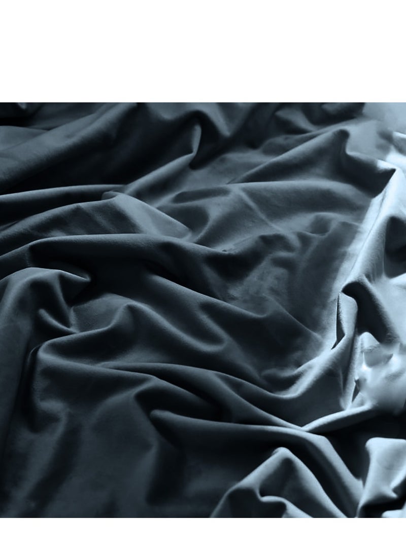 LuxHome Luxury Satin Line Bedsheet and Pillowcase Set – Hotel-Quality Breathable Cotton Bedding, Satin Finish, Soft and Luxurious – Flat Bedsheet 275x275cm with 2 Pillowcases 46x69cm, Dark Gray - Image 2