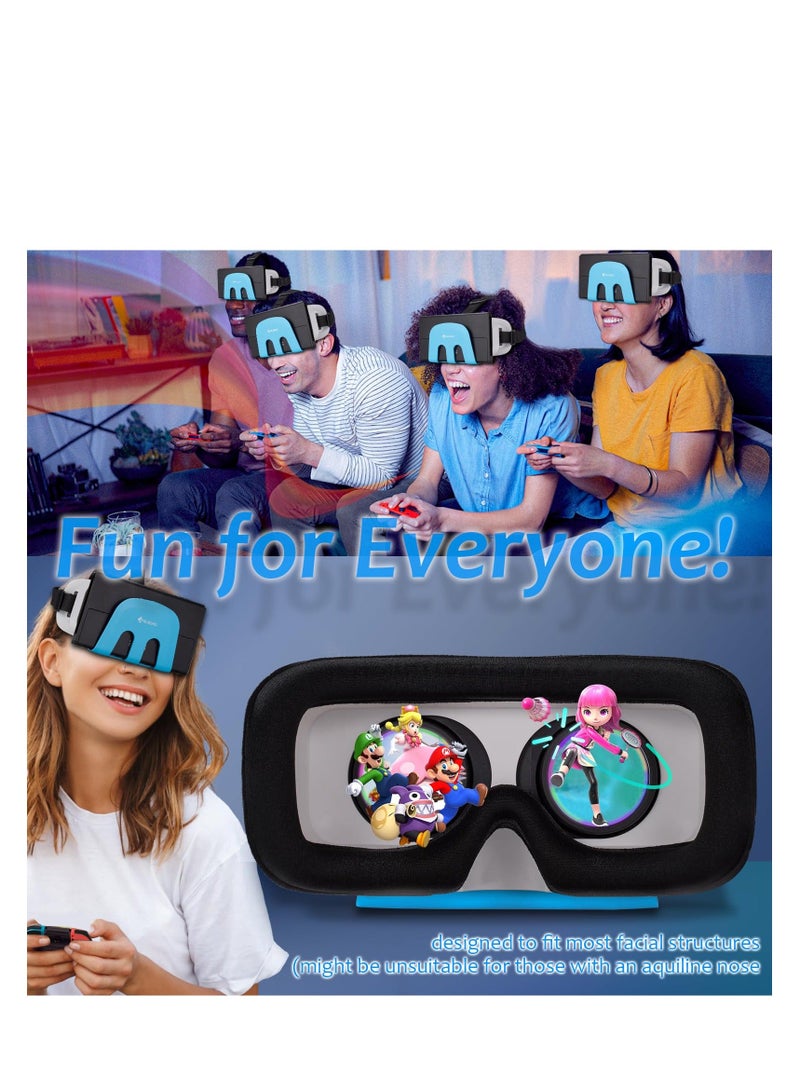 VR Headset Compatible with Nintendo Switch  OLED, Labo Goggles for Switch, Virtual Reality Glasses Original OLED Model (White) - Image 2