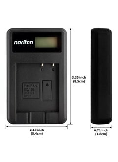 Norifon DMW-BCJ13 LCD USB Charger for Panasonic Lumix DMC-LX5, LX5GK, LX5K, LX5W, LX7, LX7GK, LX7K, LX7W Camera and More  - Image 4