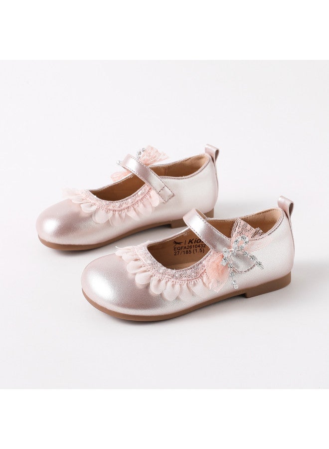 RED DRAGONFLY Children's Spring Lace Cute Princess Shoes] Outdoor School Anti-collision Wear-resistant Comfortable Flats Girls' Fashion Shoes - Image 4
