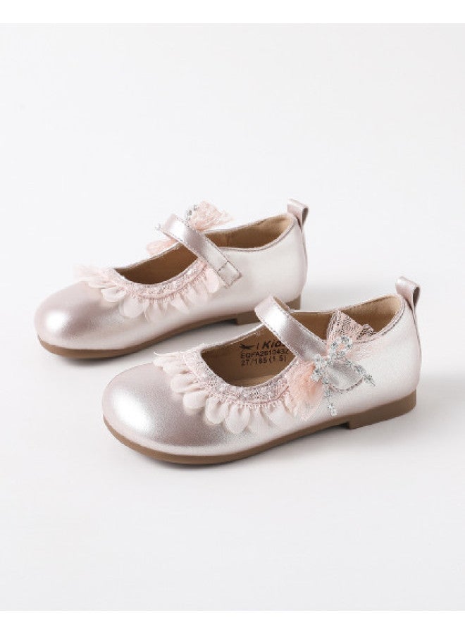 RED DRAGONFLY Children's Spring Lace Cute Princess Shoes] Outdoor School Anti-collision Wear-resistant Comfortable Flats Girls' Fashion Shoes - Image 1