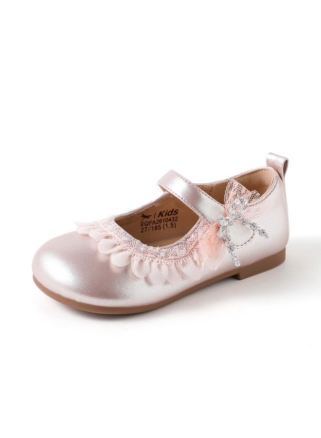 RED DRAGONFLY Children's Spring Lace Cute Princess Shoes] Outdoor School Anti-collision Wear-resistant Comfortable Flats Girls' Fashion Shoes - Image 3