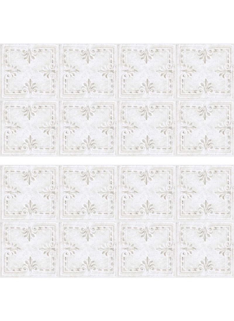 RoomMates RoomMates White Tin Peel and Stick Backsplash Tile Decal 