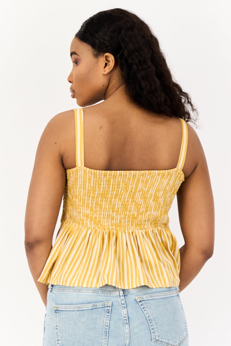 ONLY Women Square Neck Sleeveless Textured Crop Top, Multicolor - Image 4