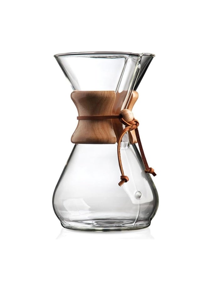 Coffee Maker Coffee Dripper Glass Drip Coffee Maker with Reusable and Cork Grip for Home 600 ML - Easy Clean-for Home, Office, Camping, Cafes  - Image 2
