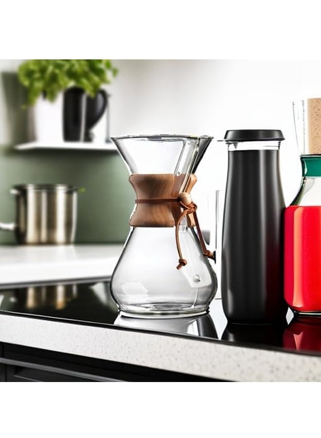 Coffee Maker Coffee Dripper Glass Drip Coffee Maker with Reusable and Cork Grip for Home 600 ML - Easy Clean-for Home, Office, Camping, Cafes  - Image 4