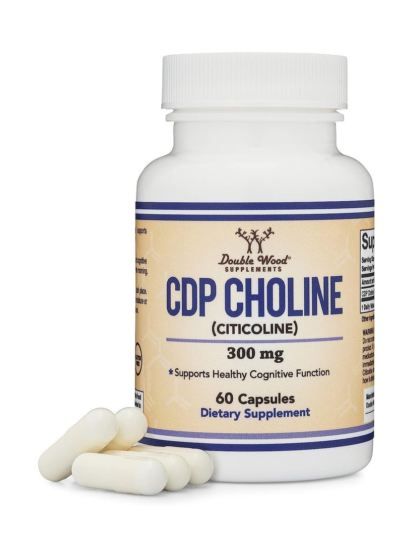 Double Wood Supplements Double Wood CDP Choline (Citicoline) 300mg 60 Capsules - Image 1