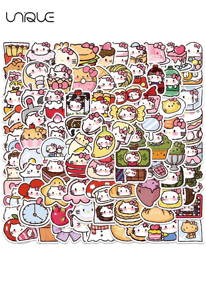 Unique - 90 Pcs Cute Cartoon Hello Kitty Theme Stickers，Vinyl Waterproof Stickers for Water Bottles Laptop Phone Computer Guitar, Gifts for Teens, Girls, Fans - Image 1