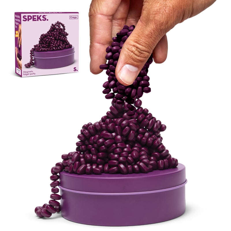 Speks Crags Ferrite Putty, 500+ Ferrite Stones in a Tin, Fidget Toy for Adults & Teens 14+, Desk Toy for Office, Stress Relief Present | Matte Iris, Medium - Image 1