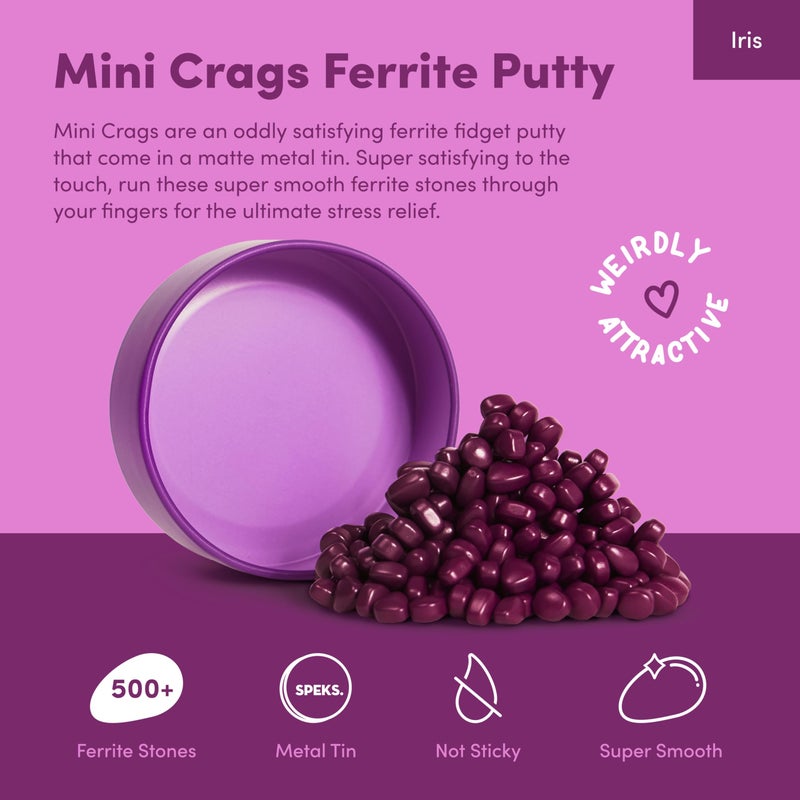 Speks Crags Ferrite Putty, 500+ Ferrite Stones in a Tin, Fidget Toy for Adults & Teens 14+, Desk Toy for Office, Stress Relief Present | Matte Iris, Medium - Image 2