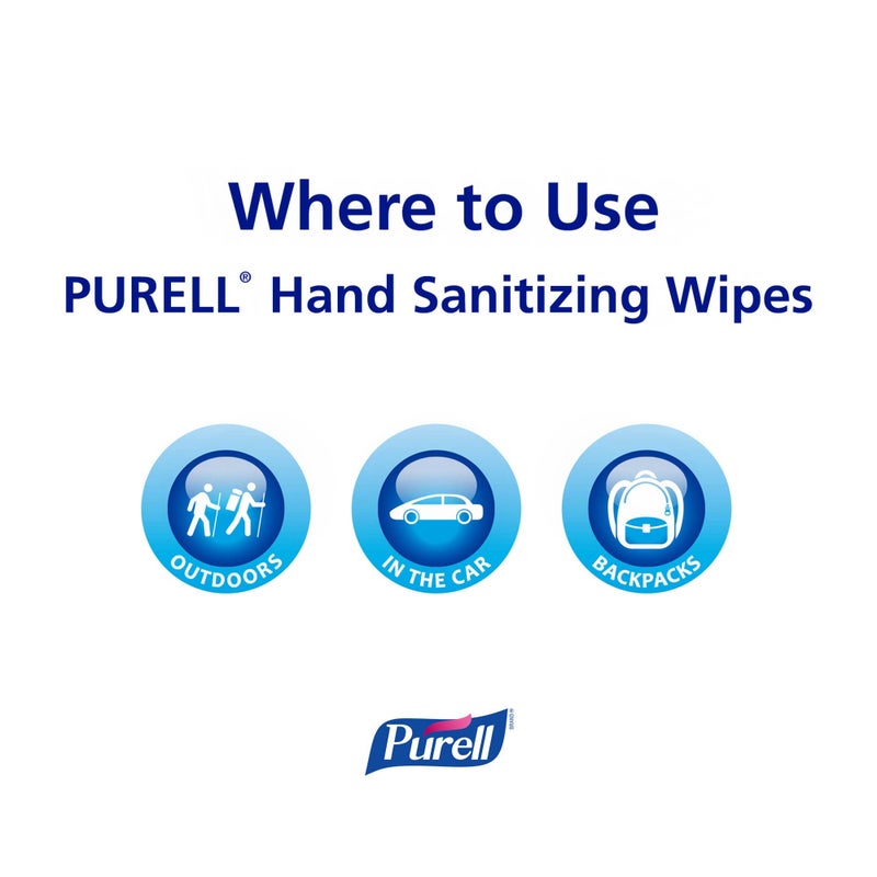 Purell Sanitizing Hand Wipes, 6 x 6 3/4", White, 270 Wipes/Canister - Image 5