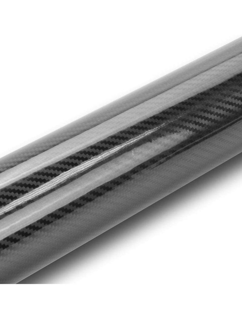 6D Carbon Fiber Sticker 30 x 150CM Car Vinyl Wrap Sheet With Scraper Self-adhesive Bubble-Free Carbon Fibre Sticker Roll Waterproof Vinyl Wrapping Tape Wrap Protective Film For Car - Image 2