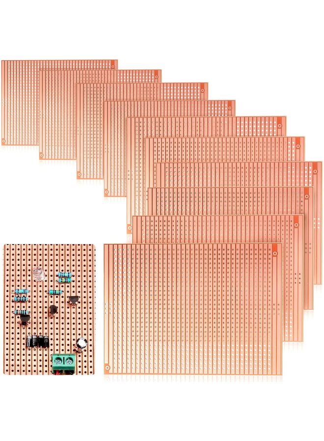 10PCS 73mm x 100mm PCB Board Prototype Kit Circuit Board Breadboards 957 Holes Universal Printed Circuit Breadboard for DIY Soldering Electronic Projects - Image 1