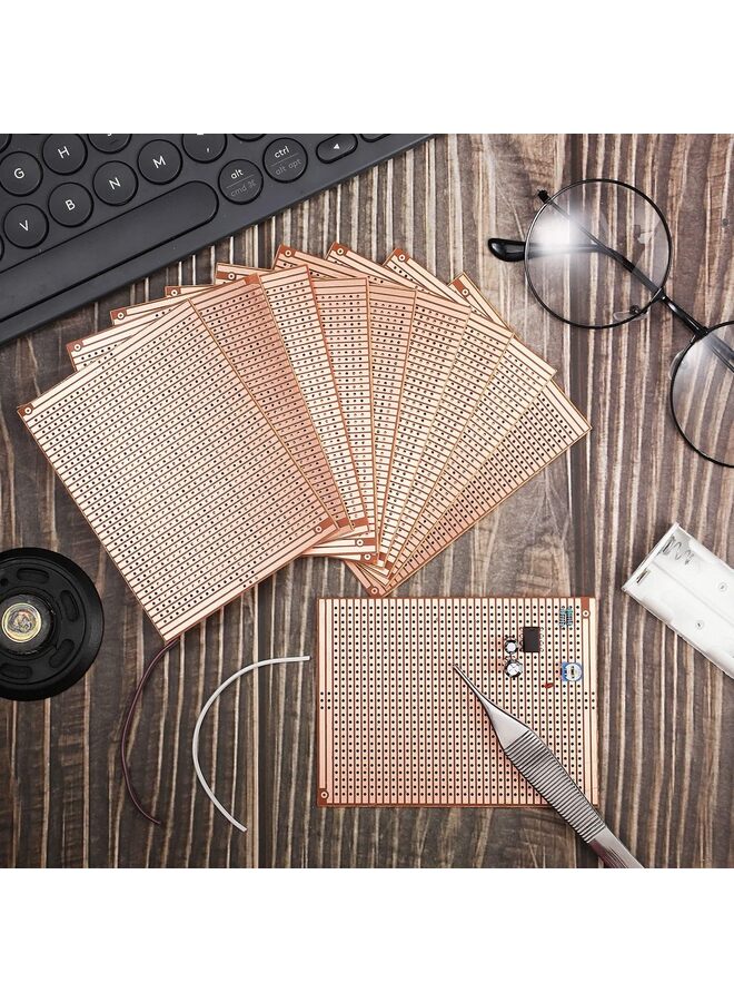 10PCS 73mm x 100mm PCB Board Prototype Kit Circuit Board Breadboards 957 Holes Universal Printed Circuit Breadboard for DIY Soldering Electronic Projects - Image 5