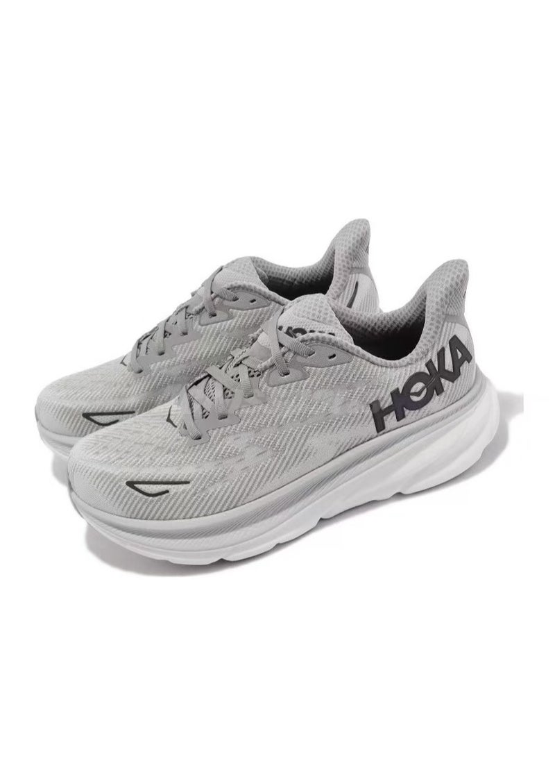 Hoka One One Clifton 9 Outdoor Running Sneakers Gray  - Image 3